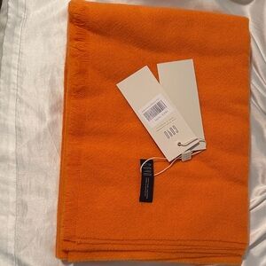 Vibrant Orange Cashmere Shawl Wrap